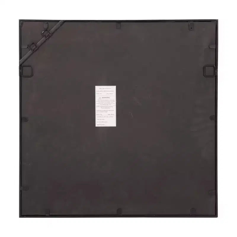 Specchio da parete quadrato geometrico Howard Elliott 24"x24" con cornice grafite: Arredamento moderno, metallo, da parete