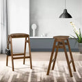 Roundhill Furniture Malvern Mid-Century Modern Wood Stackable Barstools, Set of 2