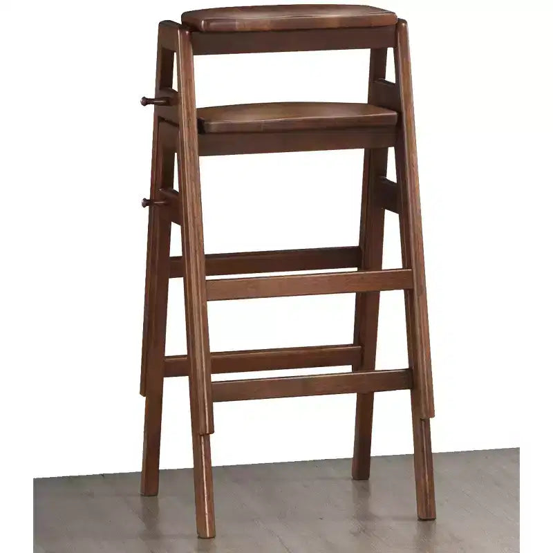 Sgabelli impilabili da bar Roundhill Furniture Malvern in legno, stile moderno di metà secolo, set da 2