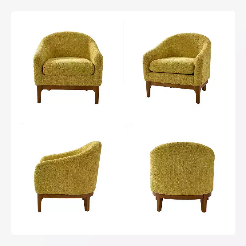 Set di 2 sedie poltrona Kiian Boucle con gambe in legno massello| HULALA HOME