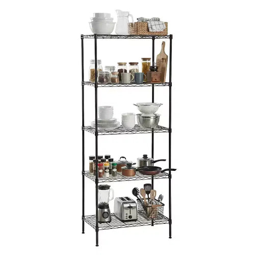 FDW 5 Tier Wire Shelving Unit Heavy Duty Storage Rack Metal Shelf Garage Organizer Wire Rack