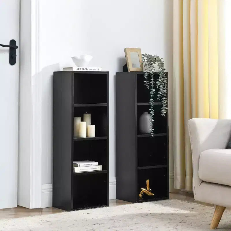 Libreria a 4 ripiani regolabili alta 180 cm – Set da 2
