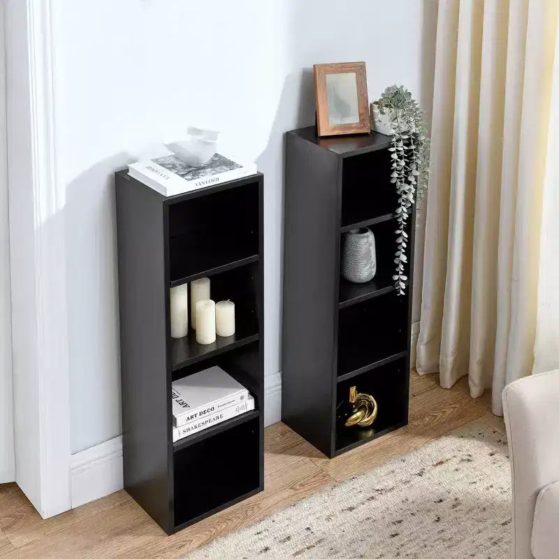 Libreria a 4 ripiani regolabili alta 180 cm – Set da 2