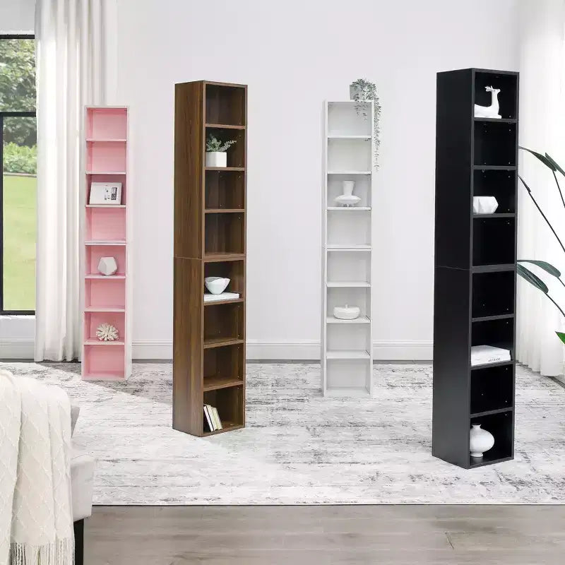 Libreria a 4 ripiani regolabili alta 180 cm – Set da 2