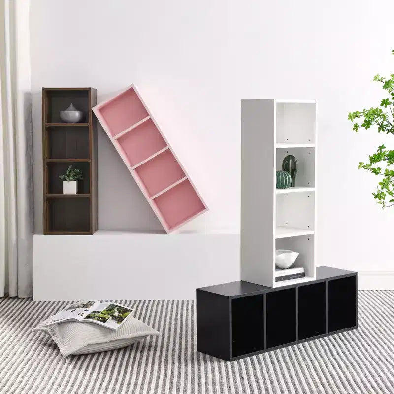 Libreria a 4 ripiani regolabili alta 180 cm – Set da 2