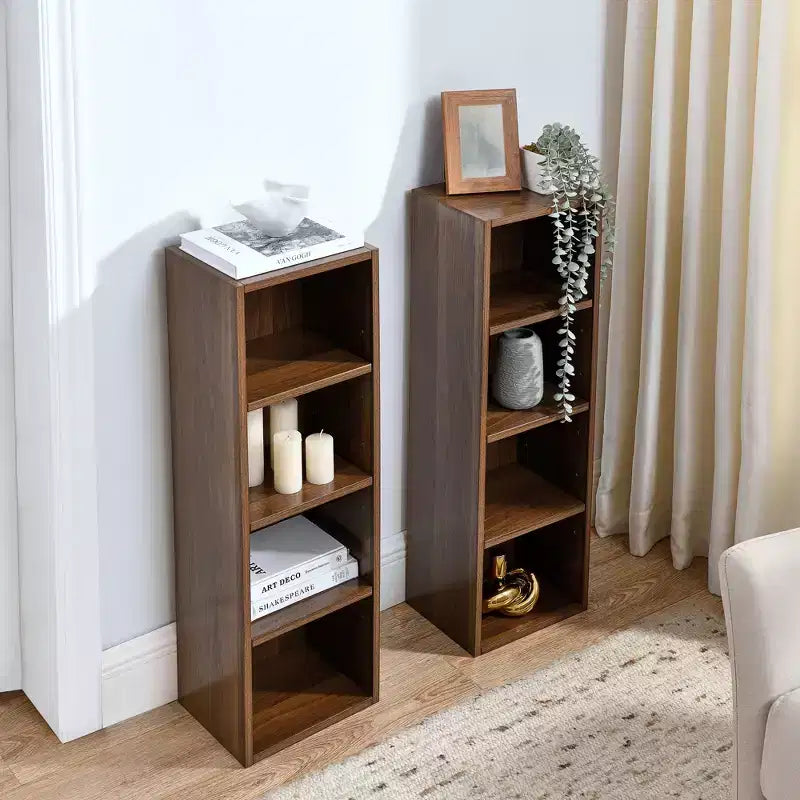 Libreria a 4 ripiani regolabili alta 180 cm – Set da 2