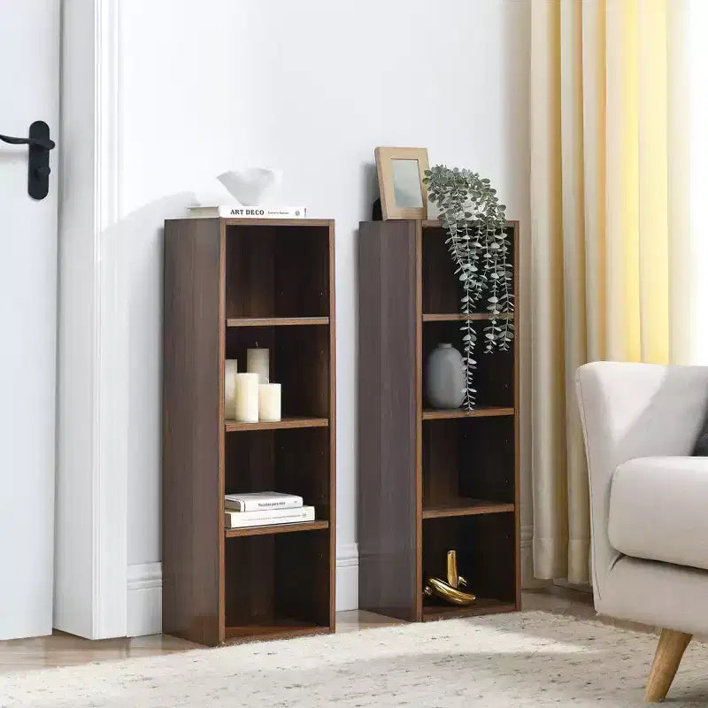 Libreria a 4 ripiani regolabili alta 180 cm – Set da 2