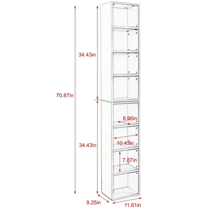 Libreria a 4 ripiani regolabili alta 180 cm – Set da 2