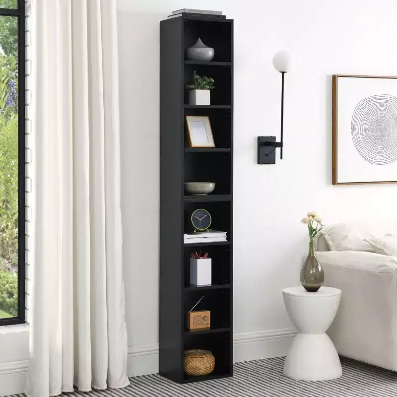 AndMakers 70.9 in.Tall Wood 4-Shelf Standard Bookcase with Shelves (Set of 2)