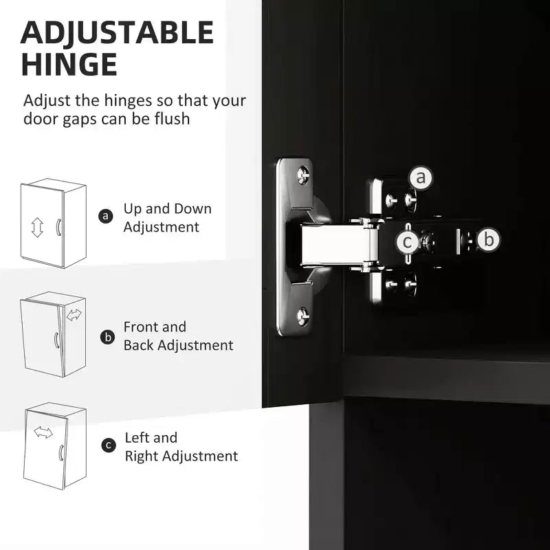 Credenza a buffet da 170 cm con vetrinetta – Dispensa da cucina indipendente con ante in vetro e cassetti