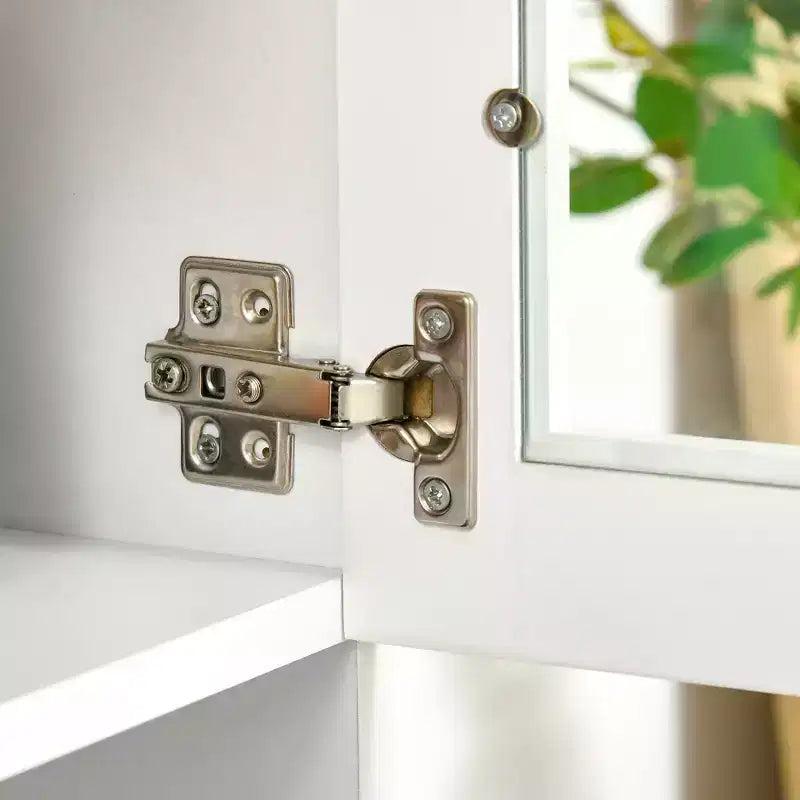 Credenza a buffet da 170 cm con vetrinetta – Dispensa da cucina indipendente con ante in vetro e cassetti