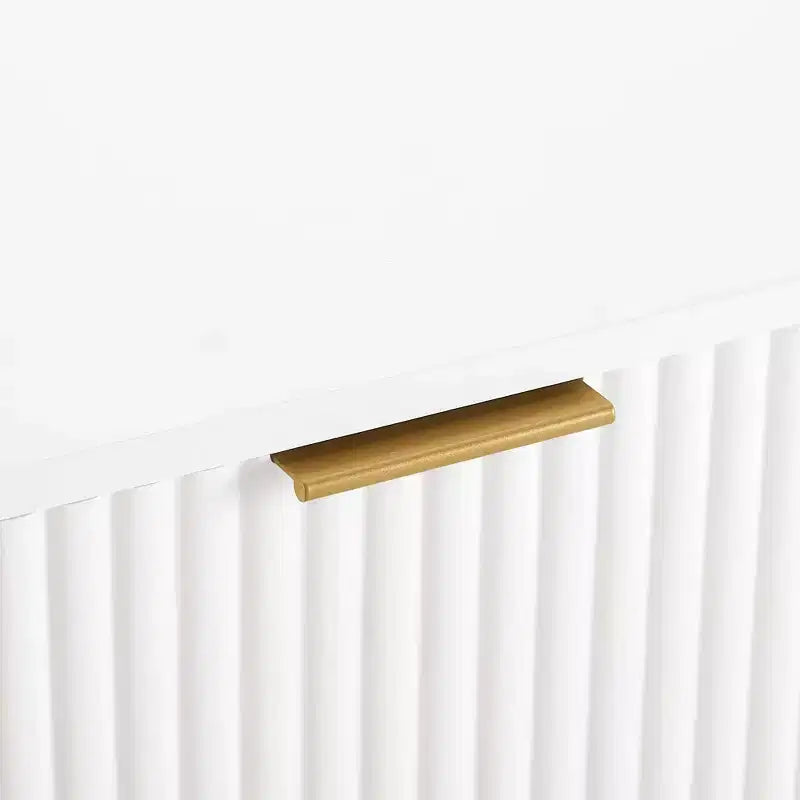 Manhattan Comfort Dumbo Comodino a 2 Cassetti Bianco: Tavolino da Notte Moderno in MDF con Guide Metalliche, Contenitore