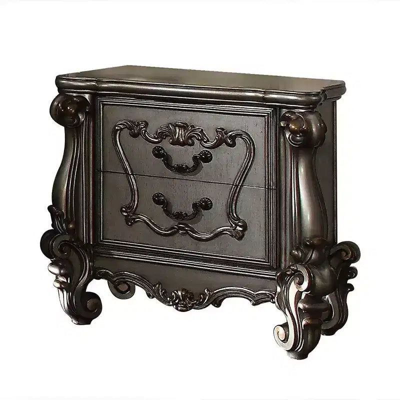 Acme Furniture Versailles Nightstand Antique Platinum Finish