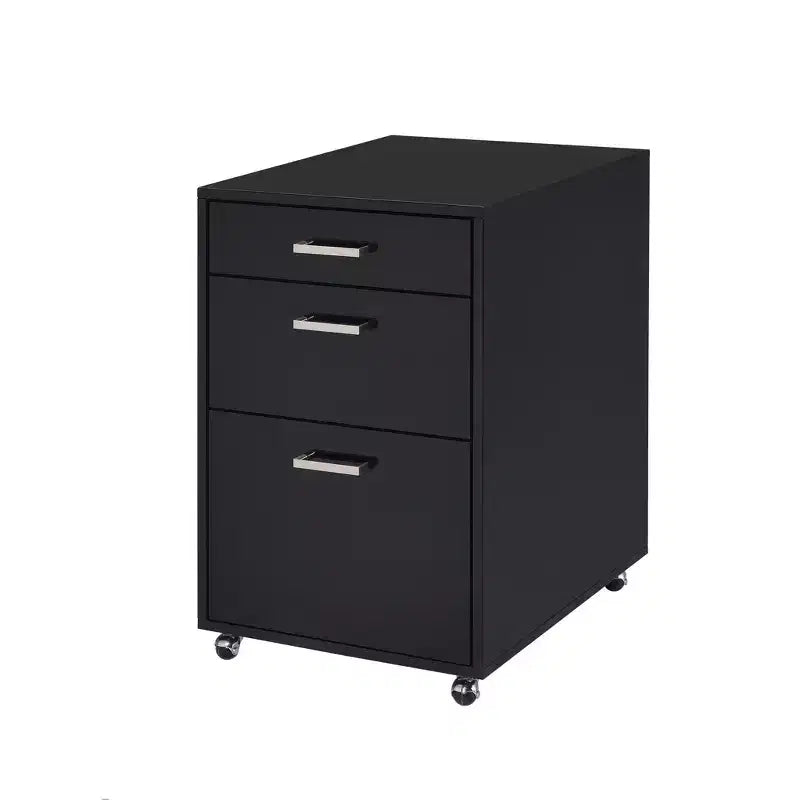 Acme Furniture Coleen File Cabinets Black High Gloss/Chrome Finish
