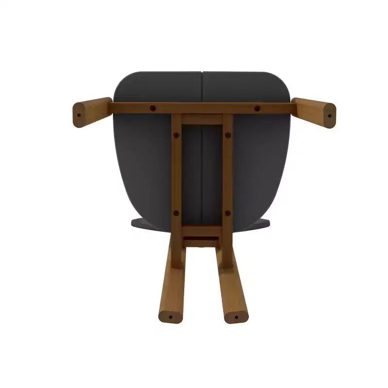 Manhattan Comfort Set di 4 Sedie da Pranzo Gales Mid-Century Modern con Gambe in Legno Massello