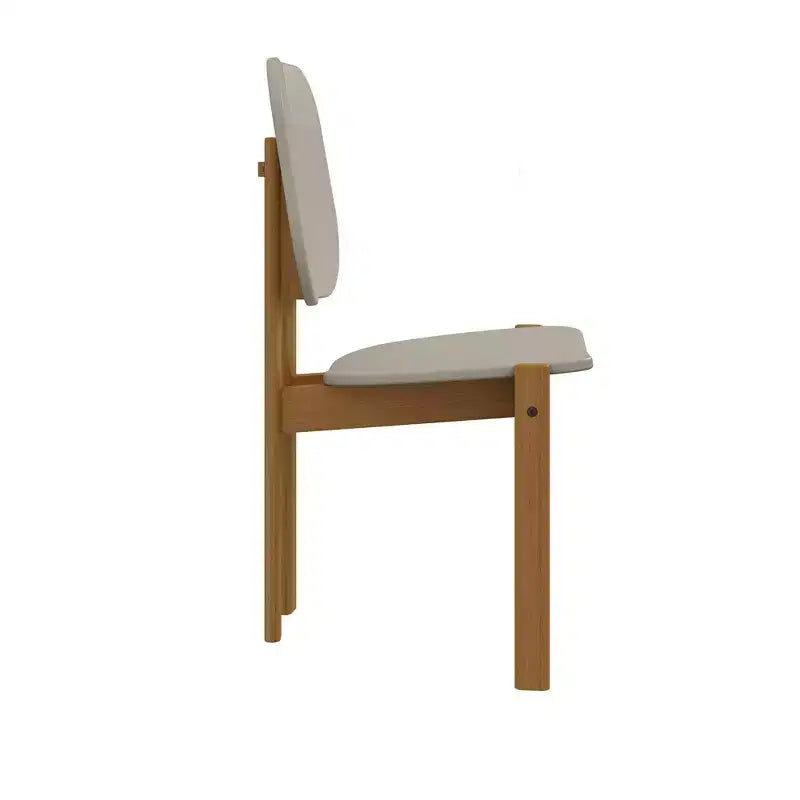 Manhattan Comfort Set di 4 Sedie da Pranzo Gales Mid-Century Modern con Gambe in Legno Massello