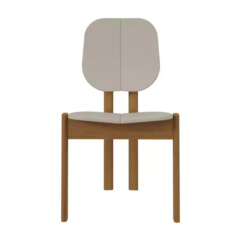 Manhattan Comfort Set di 4 Sedie da Pranzo Gales Mid-Century Modern con Gambe in Legno Massello