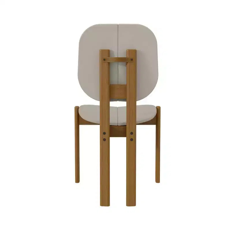 Manhattan Comfort Set di 4 Sedie da Pranzo Gales Mid-Century Modern con Gambe in Legno Massello