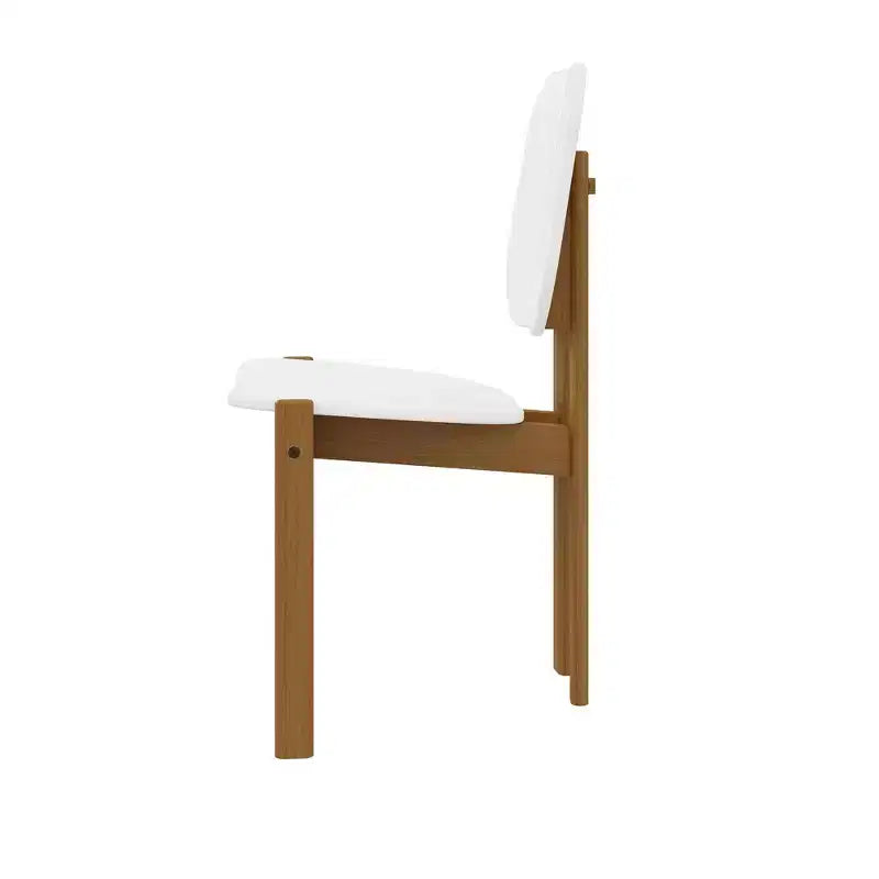 Manhattan Comfort Set di 4 Sedie da Pranzo Gales Mid-Century Modern con Gambe in Legno Massello