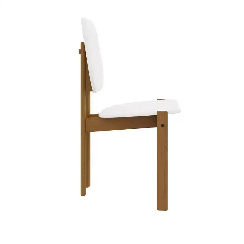 Manhattan Comfort Set di 4 Sedie da Pranzo Gales Mid-Century Modern con Gambe in Legno Massello