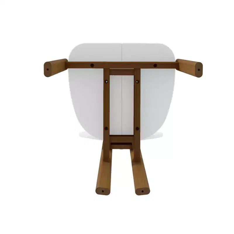 Manhattan Comfort Set di 4 Sedie da Pranzo Gales Mid-Century Modern con Gambe in Legno Massello