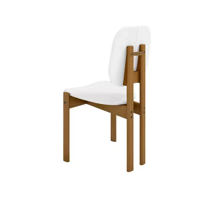 Manhattan Comfort Set di 4 Sedie da Pranzo Gales Mid-Century Modern con Gambe in Legno Massello