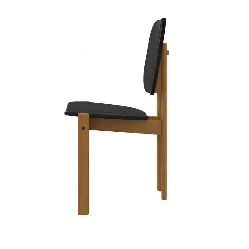 Manhattan Comfort Set di 4 Sedie da Pranzo Gales Mid-Century Modern con Gambe in Legno Massello