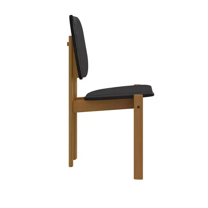 Manhattan Comfort Set di 4 Sedie da Pranzo Gales Mid-Century Modern con Gambe in Legno Massello