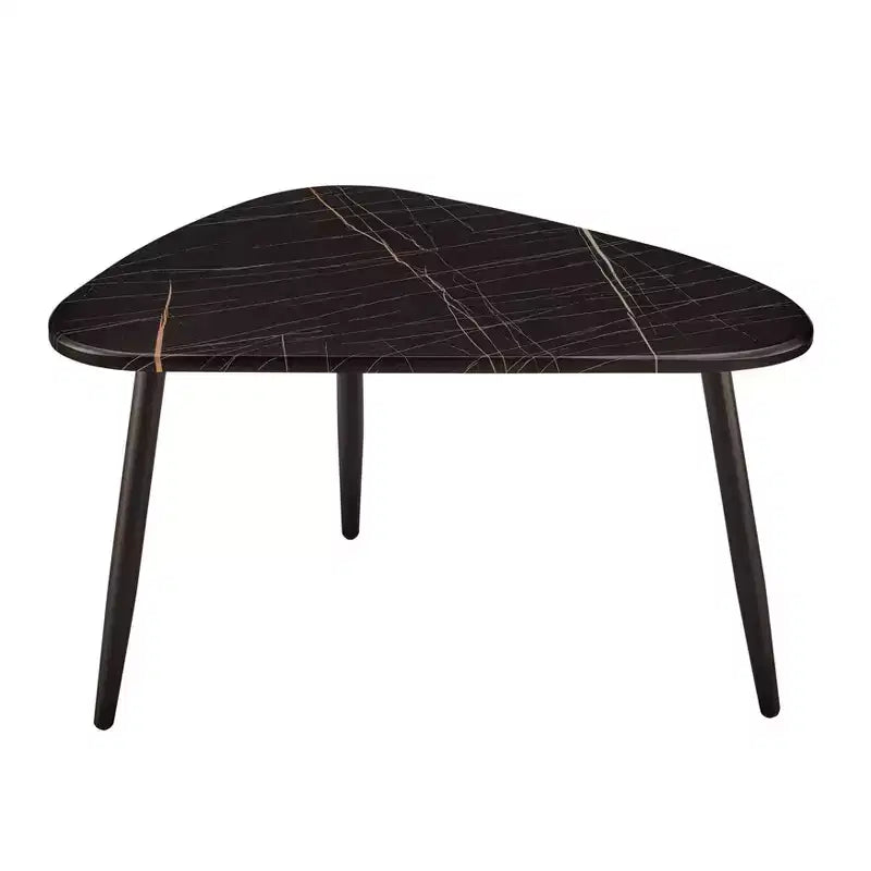 Tavolino da caffè modulare semicircular Aurora asimmetrico moderno ovale a goccia, 18,50x29,5