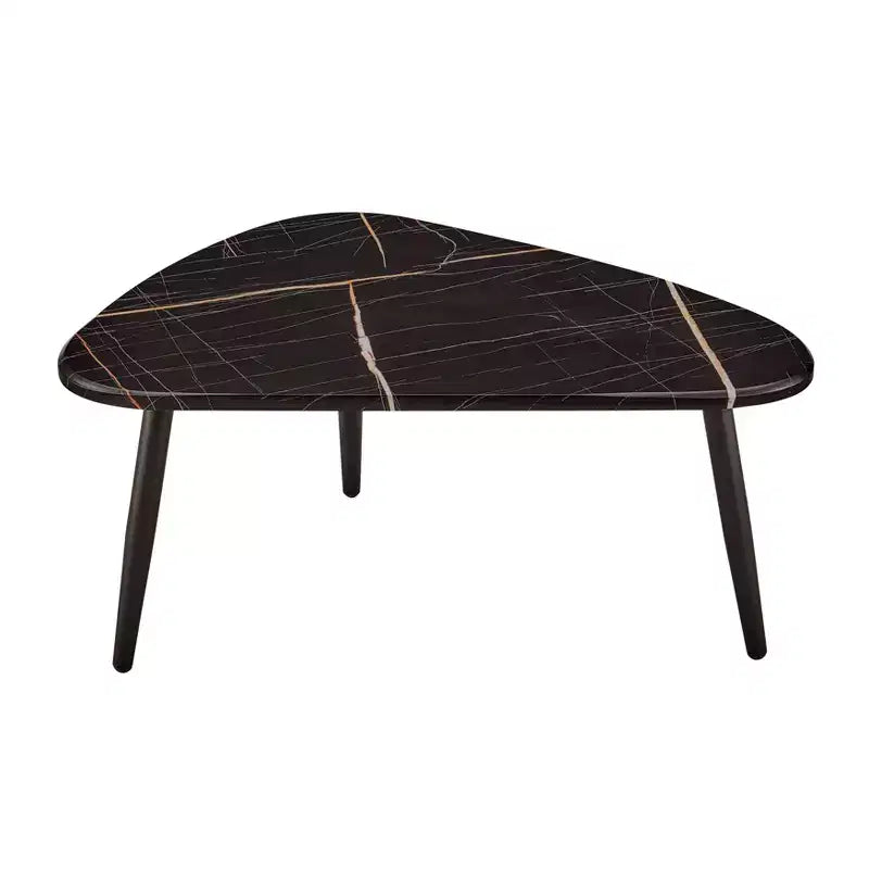 Tavolino da caffè modulare semicircular Aurora asimmetrico moderno ovale a goccia, 18,50x29,5