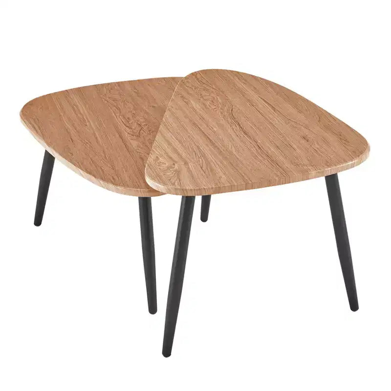 Tavolino da caffè modulare semicircular Aurora asimmetrico moderno ovale a goccia, 18,50x29,5