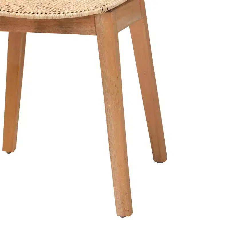 Set di 2 sedie da pranzo bali & pari Ballerina in mogano e rattan con finitura naturale marrone in stile Japandi