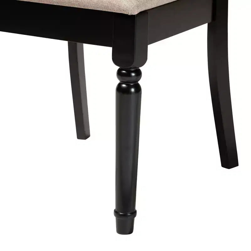 Set da pranzo moderno Baxton Studio Angie in tessuto e legno