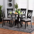 Baxton Studio Angie Modern Fabric Wood Dining Set