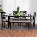 Baxton Studio Abigail Modern Fabric Wood Dining Set