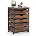 Cassettiera a 5 cassetti Tribesigns, Mobiletto contenitore in legno con ruote