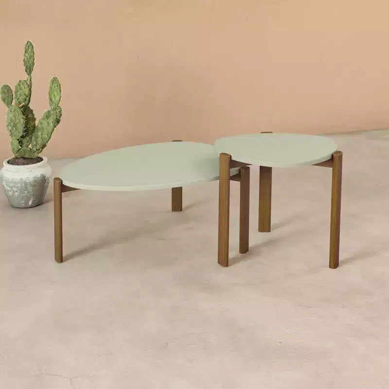 Set Comodino e Tavolino da Caffè Manhattan Comfort Gales Mid-Century Modern