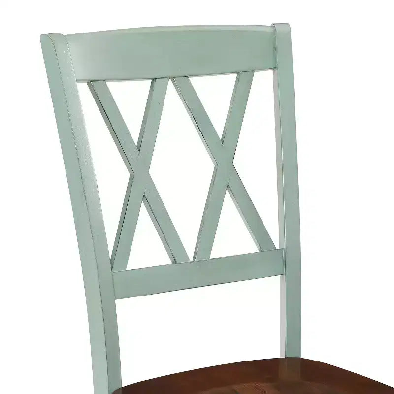 Sedie da pranzo X-Back in legno di gomma – Set da 4, senza braccioli