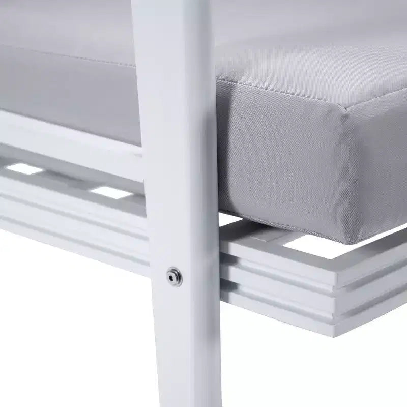 Poltrone da Esterno Moderne con Telaio in Alluminio Antiruggine e Cuscini Rimovibili – Set da 2