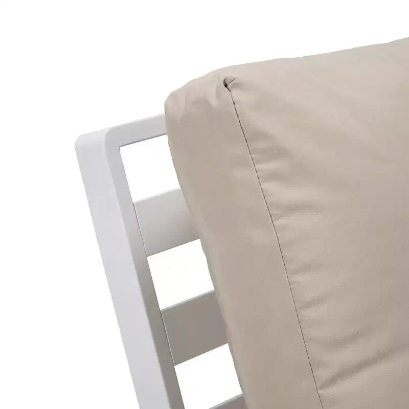 Poltrone da Esterno Moderne con Telaio in Alluminio Antiruggine e Cuscini Rimovibili – Set da 2