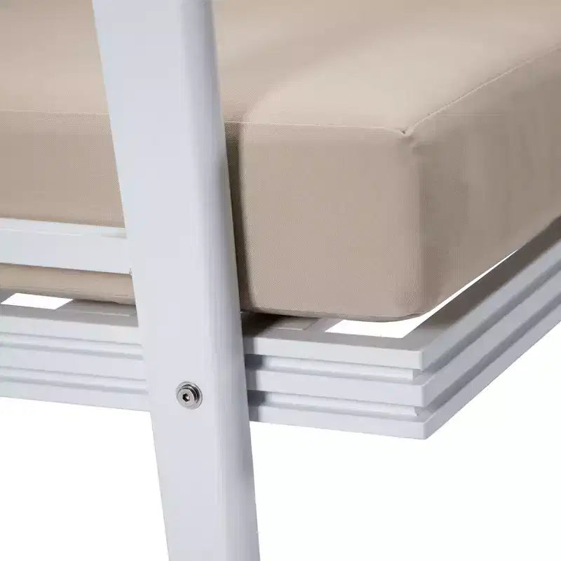 Poltrone da Esterno Moderne con Telaio in Alluminio Antiruggine e Cuscini Rimovibili – Set da 2