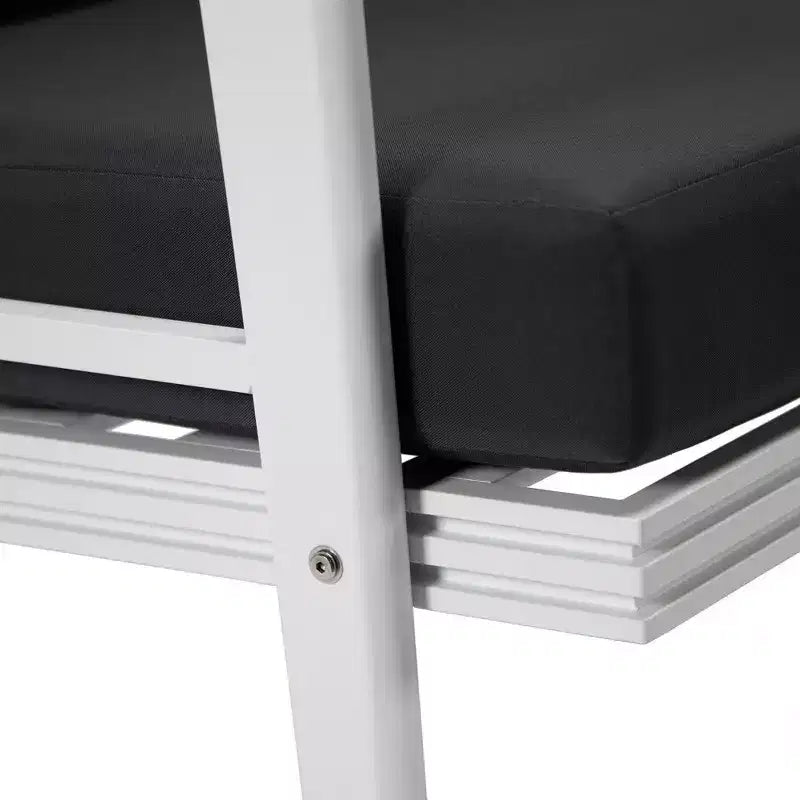 Poltrone da Esterno Moderne con Telaio in Alluminio Antiruggine e Cuscini Rimovibili – Set da 2