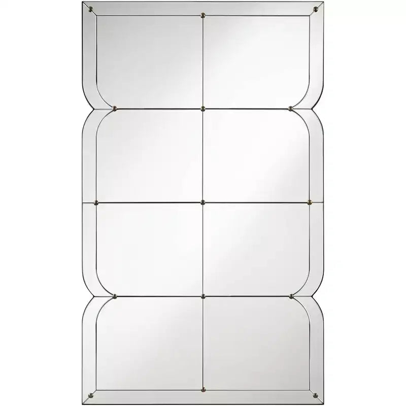 Uttermost Henri 26 1/2 x 44 Curved Multi Panel Wall Mirror