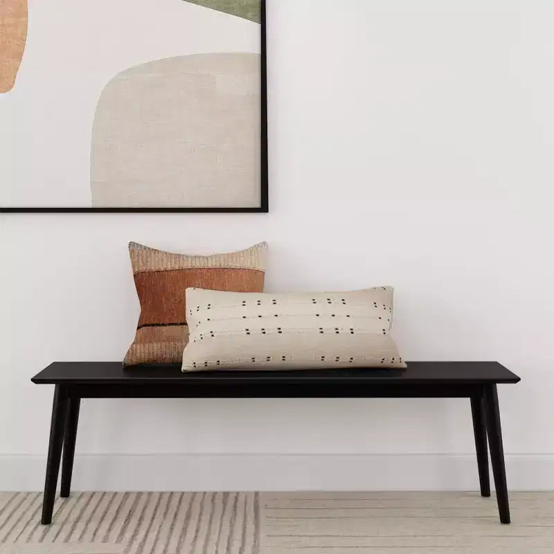 Panca da pranzo in pino massello Mid-Century Modern – 150 cm, 3 posti a sedere