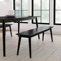 Panca da pranzo in pino massello Mid-Century Modern – 150 cm, 3 posti a sedere