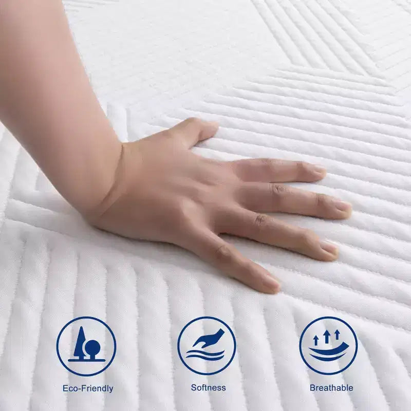 Materasso in Memory Foam da 25 cm – Sostegno Medio Rigido, Rivestimento Traspirante in Maglia