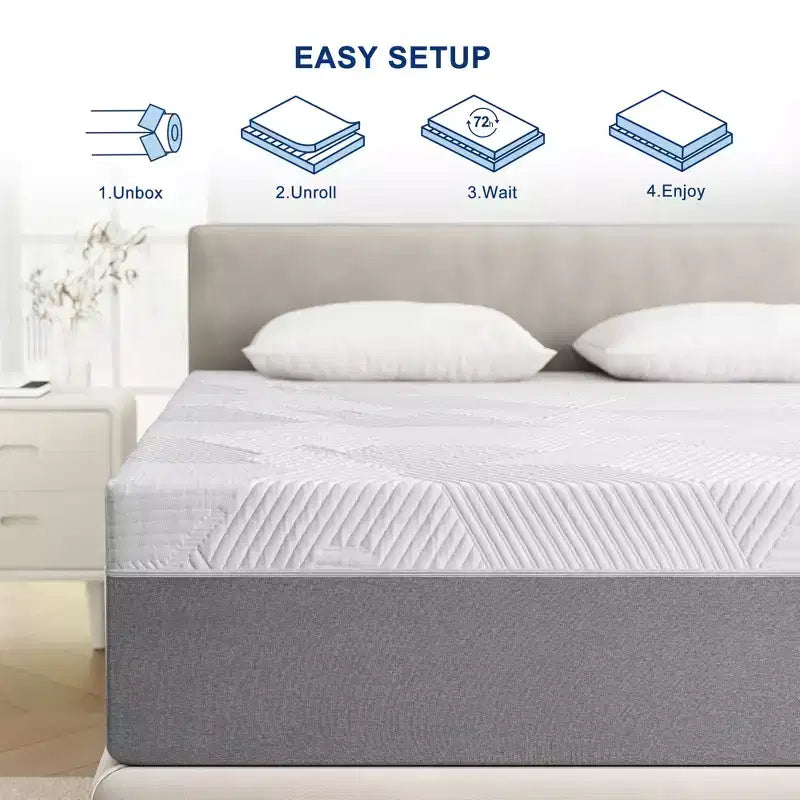 Materasso in Memory Foam da 25 cm – Sostegno Medio Rigido, Rivestimento Traspirante in Maglia