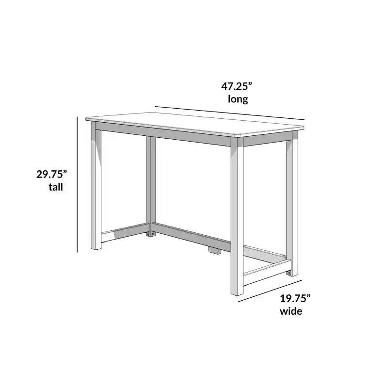 Scrivania in Legno Massello per Camera da Letto o Ufficio Domestico – 120 cm