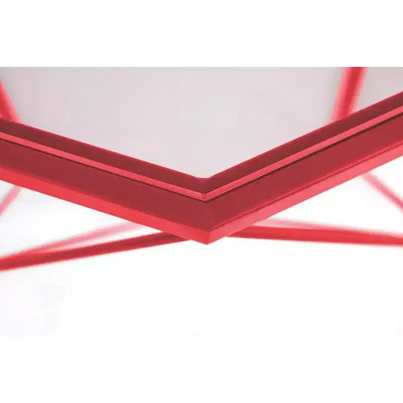 Tavolino da Caffè Moderno Ottagonale con Piano in Vetro e Struttura Geometrica in Ferro – 73 cm