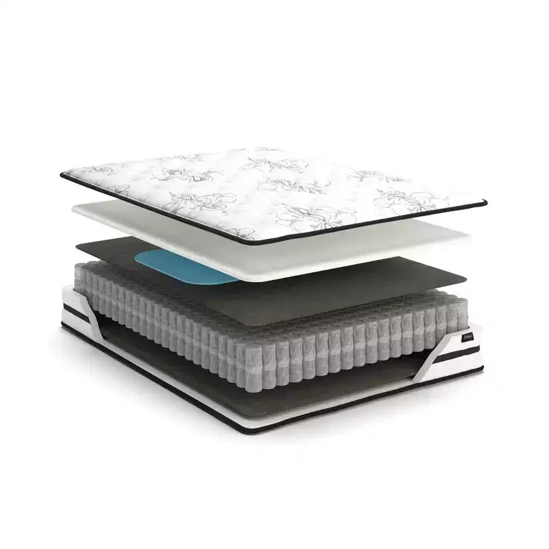 Materasso ibrido a molle insacchettate da 10 pollici con memory foam in gel rinfrescante – Rigidità media